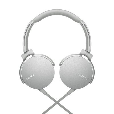 Sony Extra Bass MDR-XB550AP On-Ear Headphones, White Sony Extra Bass MDR-XB550AP On-Ear Headphones, White