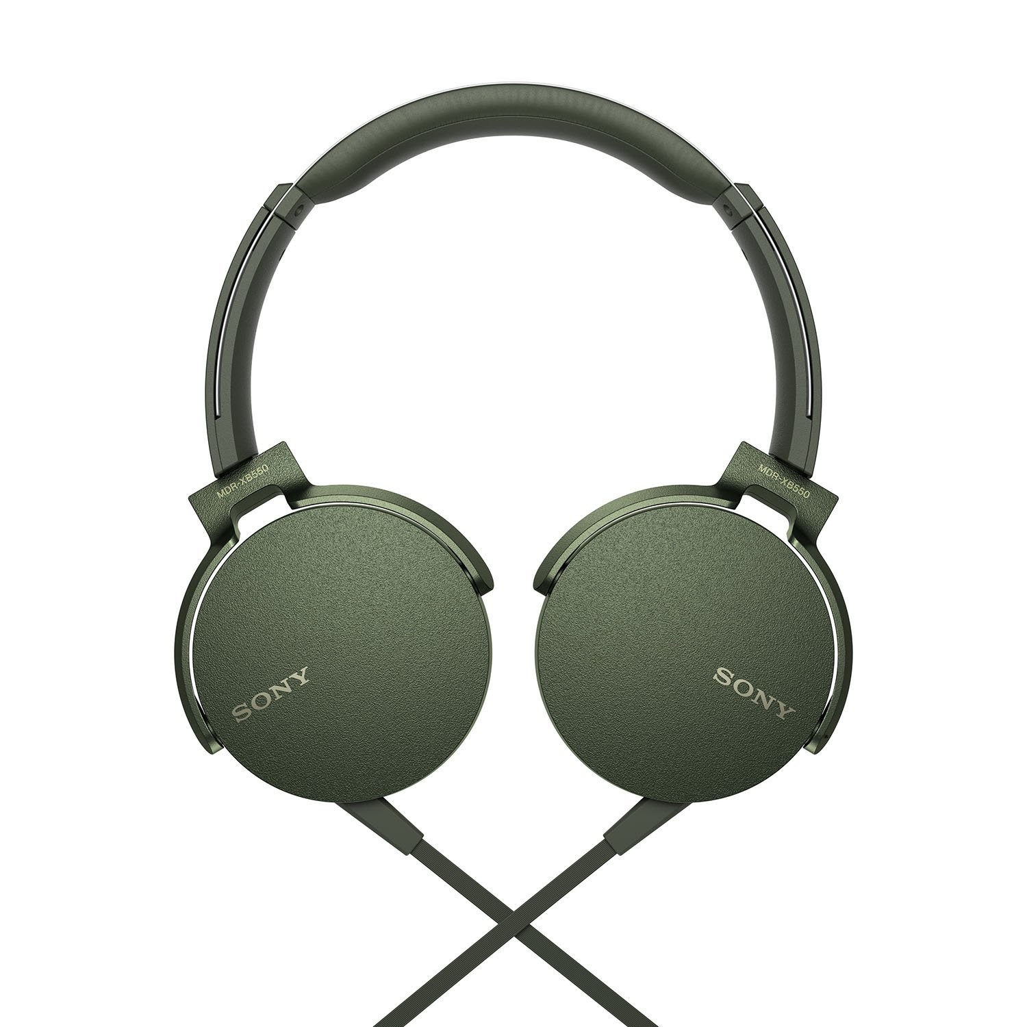 Sony Extra Bass MDR-XB550AP On-Ear Headphones, Green