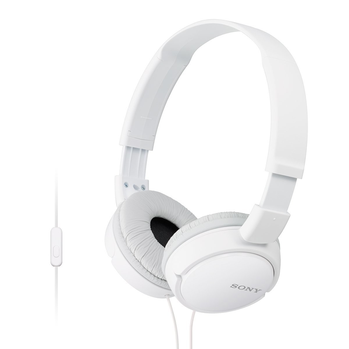 Sony MDR-ZX110AP On-Ear Stereo Headphones, White