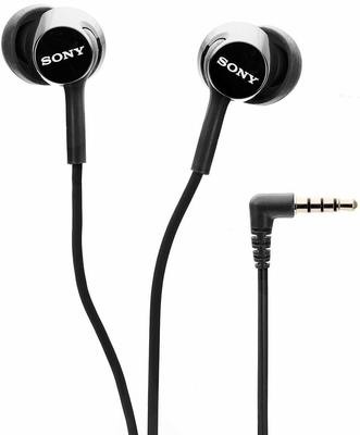 Sony MDR-EX155AP in-Ear Headphones with Mic, Black