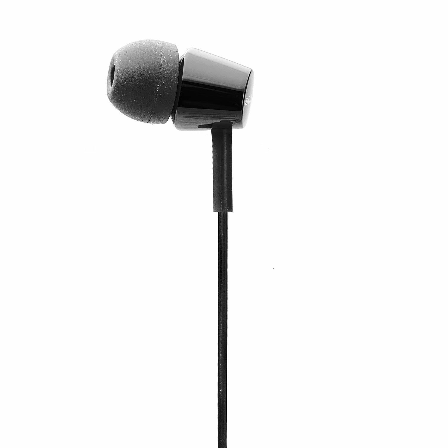 Sony MDR-EX155AP in-Ear Headphones with Mic, Black Sony MDR-EX155AP in-Ear Headphones with Mic, Black