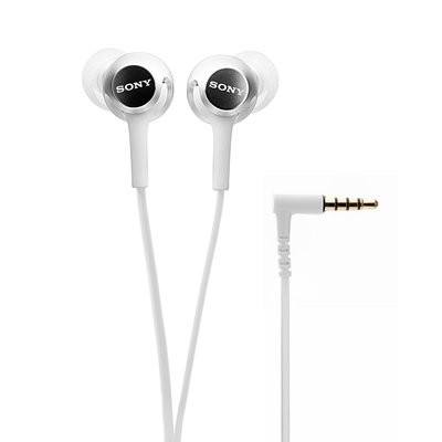 Sony MDR-EX155AP in-Ear Headphones with Mic, White