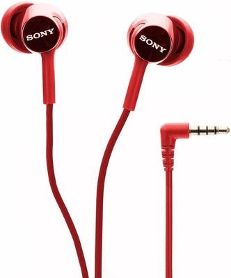 Sony MDR-EX155AP in-Ear Headphones with Mic, Red