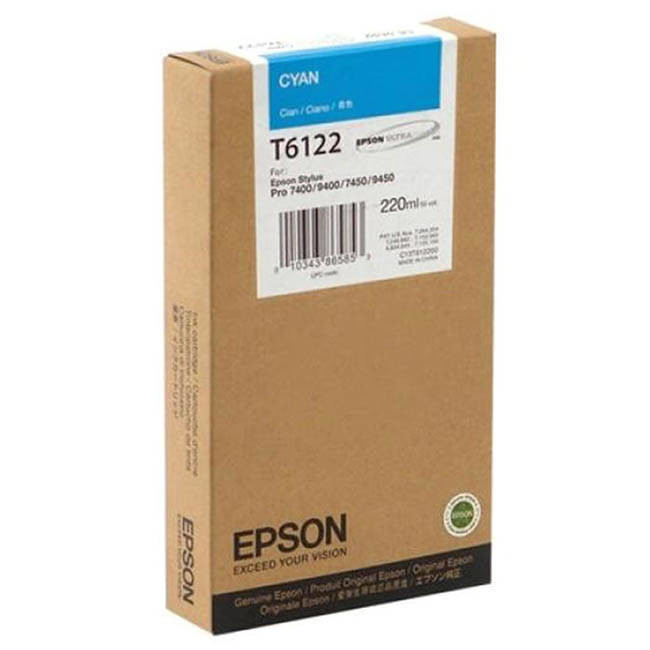 Epson T6122 Ink Cartridge, Cyan Epson T6122 Ink Cartridge, Cyan