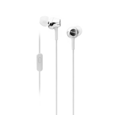 Sony MDR-EX255AP in-Ear Headphones with Mic, White