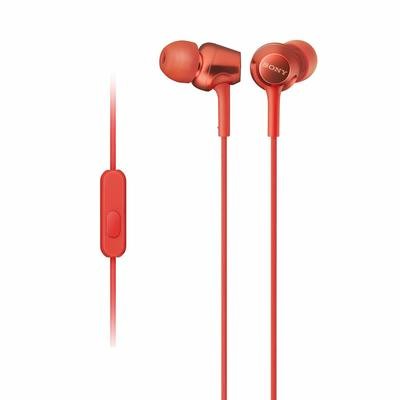 Sony MDR-EX255AP in-Ear Headphones with Mic, Red