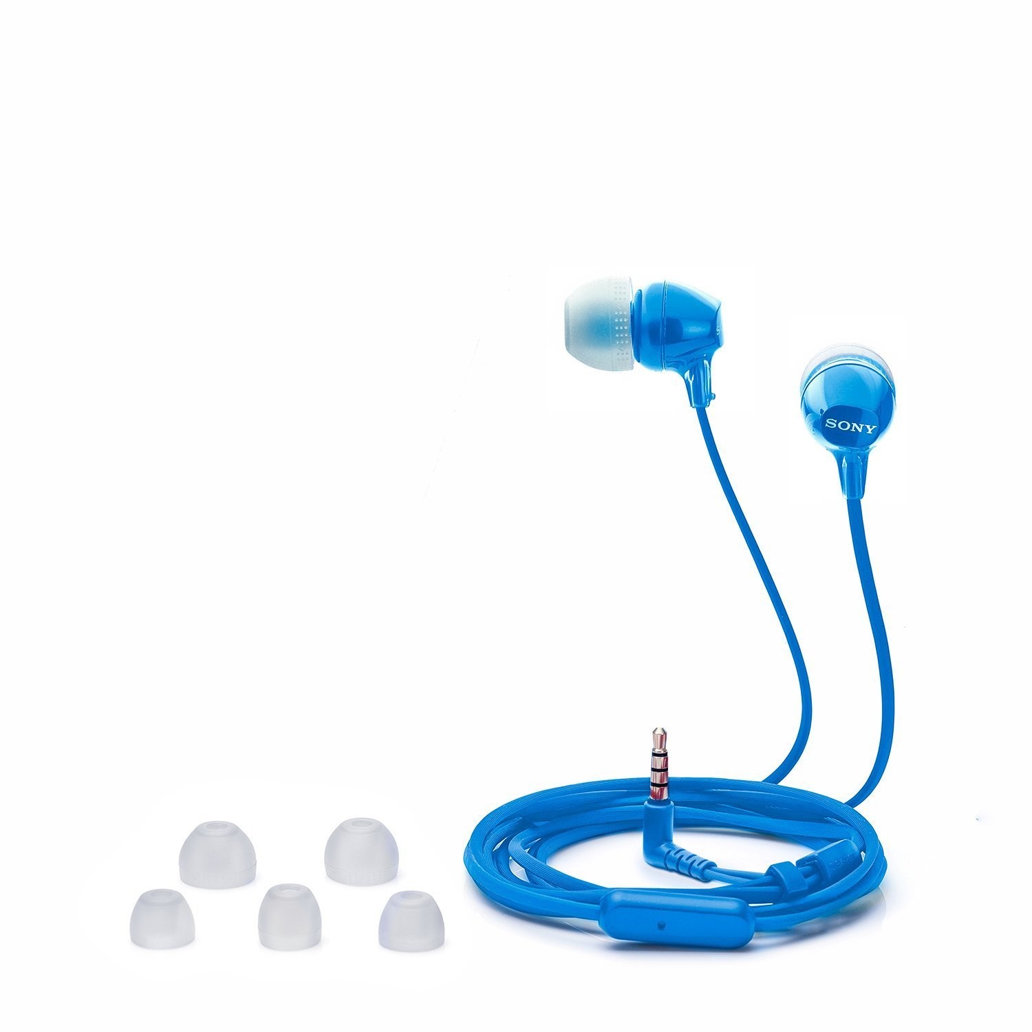 Sony MDR-EX15AP In-Ear Stereo Headphones with Mic, Blue