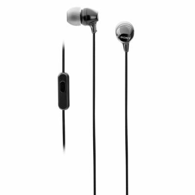 Sony MDR-EX15AP In-Ear Stereo Headphones with Mic, Black