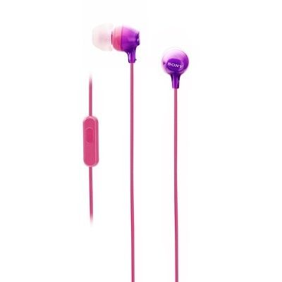 Sony MDR-EX15AP In-Ear Stereo Headphones with Mic, Violet