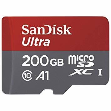 SanDisk 200GB Memory Card, A1, Class 10