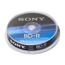 Sony BD-R x10 25GB/GO Blu Ray Disc