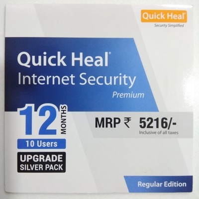 Renewal, 10 User, 1 Year, Quick Heal Internet Security Renewal, 10 User, 1 Year, Quick Heal Internet Security