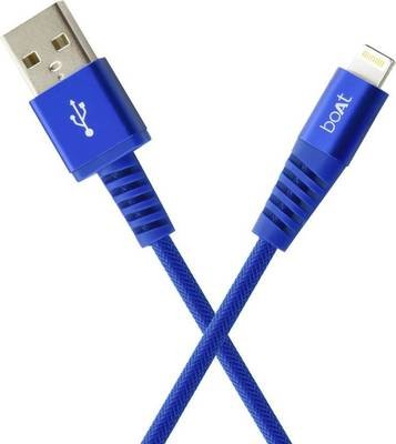 boAt para-Armour Lightning Cable MFI Certified - 1.5m Blue
