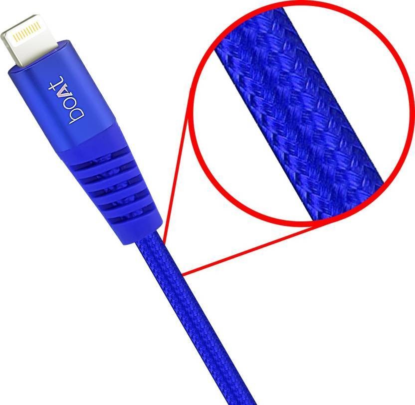 boAt 1.5mtr USB to Lightning Cable, Blue