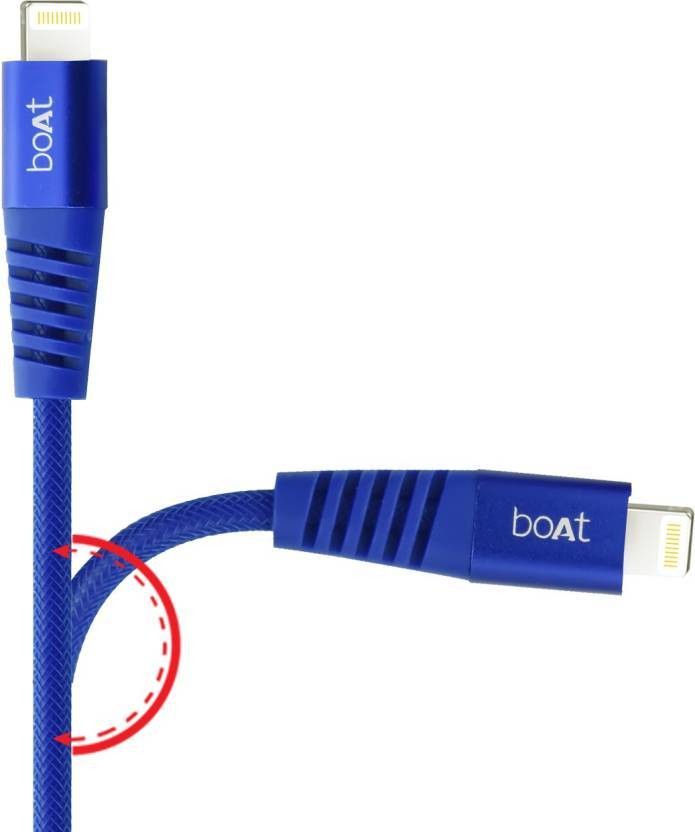 boAt 1.5mtr USB to Lightning Cable, Blue