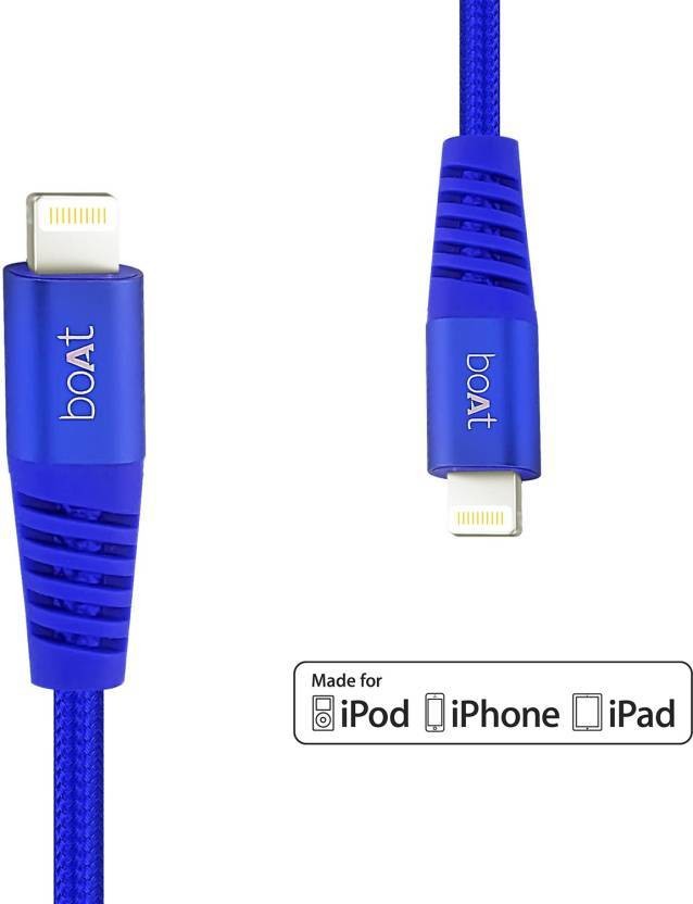 boAt 1.5mtr USB to Lightning Cable, Blue