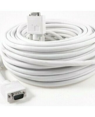 20mtr VGA male to male Cable, White