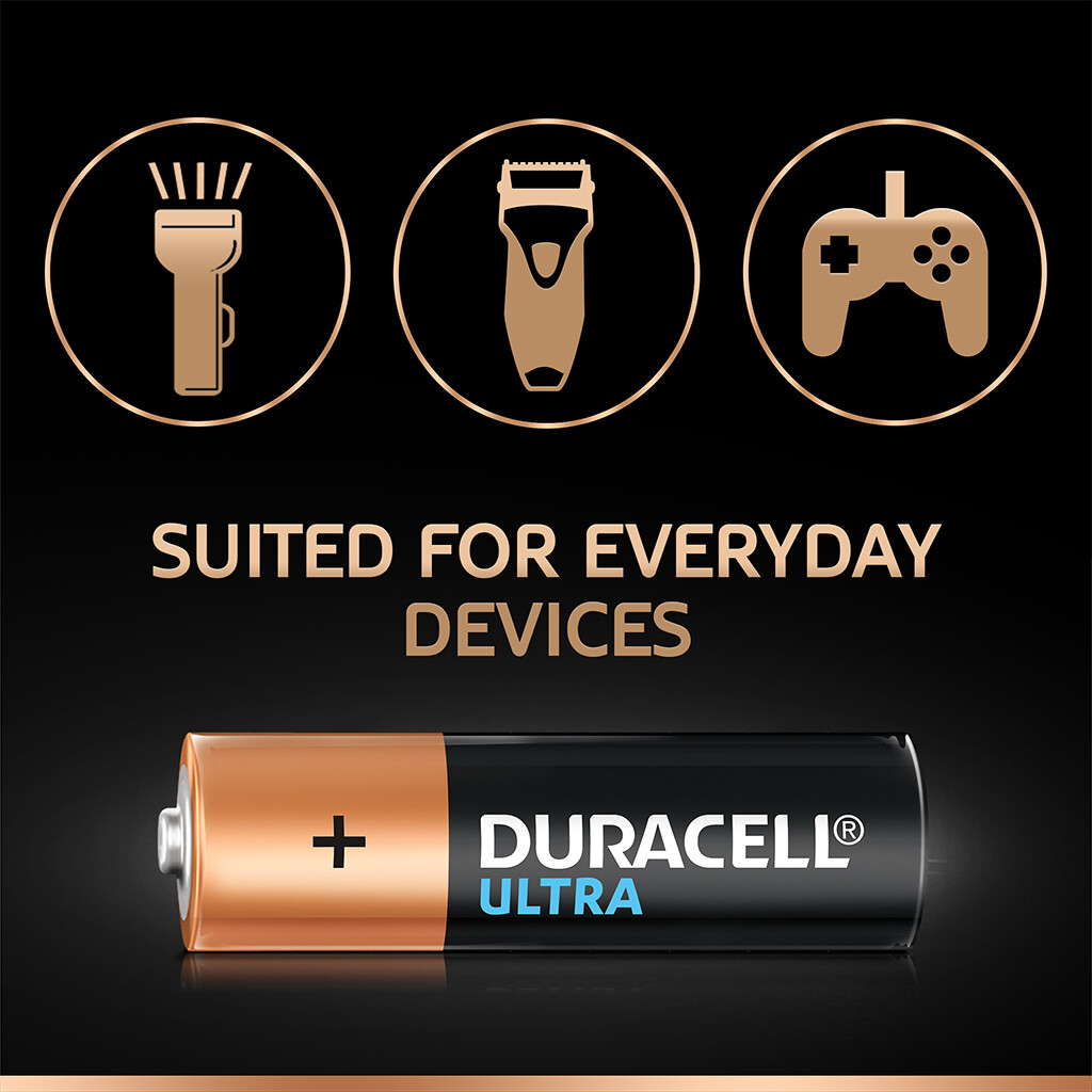 Duracell Ultra AA, 4 Battery Duracell Ultra AA, 4 Battery