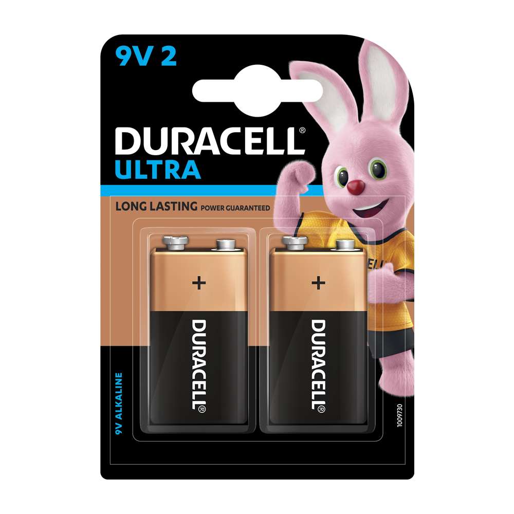 Duracell Alkaline 9V, 2 Battery