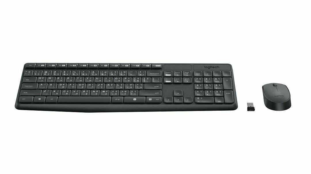Logitech MK235 Devanagari Wireless Keyboard Mouse