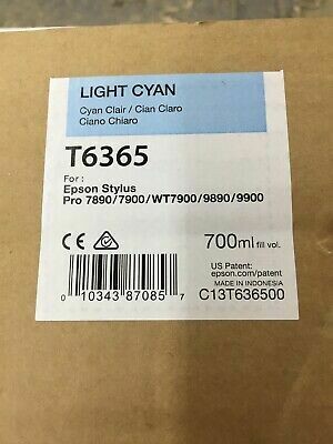 Epson T6365 Ink Cartridge, Light Cyan, 700ml Epson T6365 Ink Cartridge, Light Cyan, 700ml