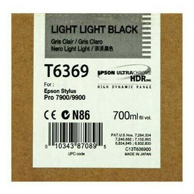 Epson T6369 Ink Cartridge, Light Light Black, 700ml