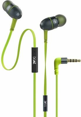 boAt Bassheads 228 Earphones, Neon Lime boAt Bassheads 228 Earphones, Neon Lime