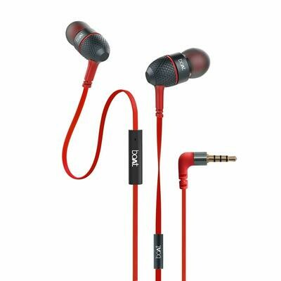 boAt Bassheads 228 Earphones, Red boAt Bassheads 228 Earphones, Red