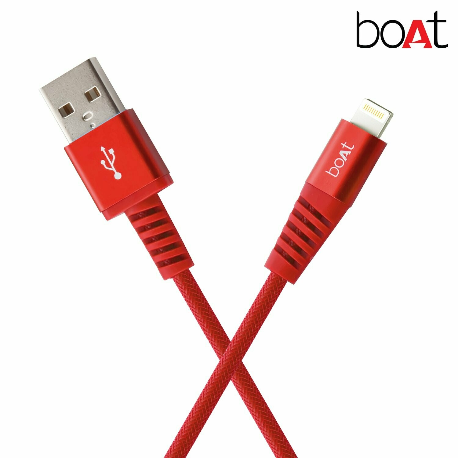 boAt para-Armour Lightning Cable, 1.5m, Red