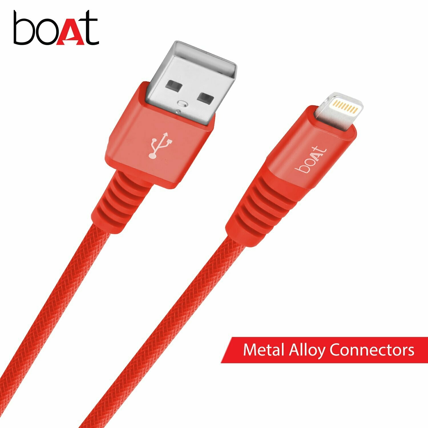 boAt 1.5mtr USB to Lightning Cable, Red