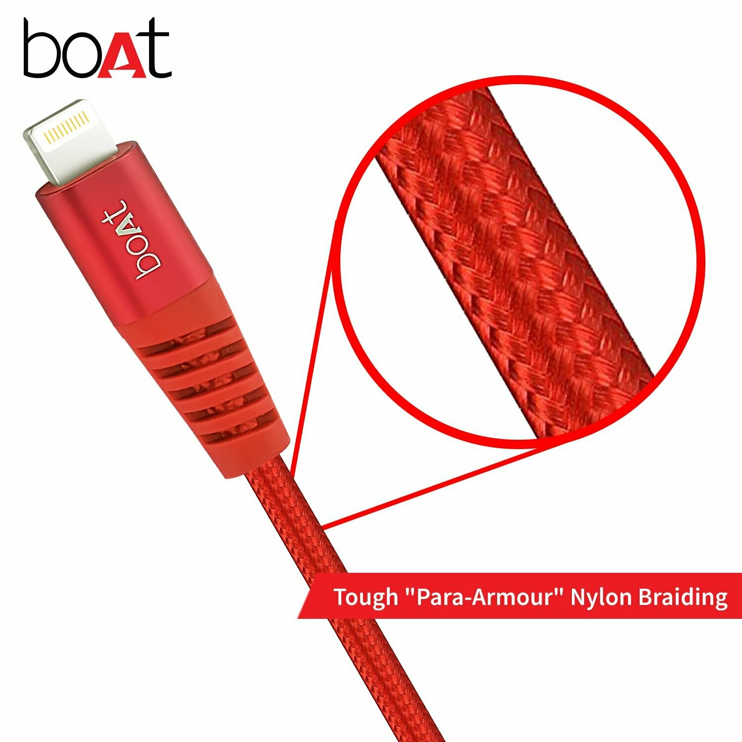 boAt 1.5mtr USB to Lightning Cable, Red