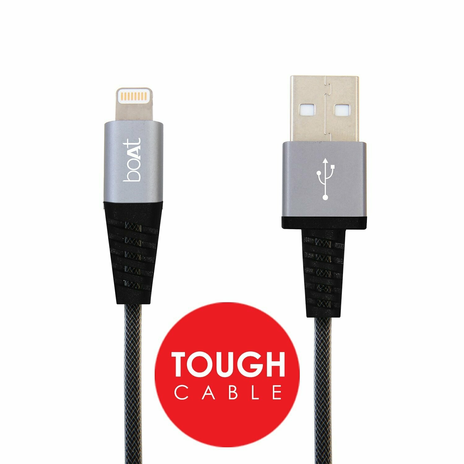 boAt 1mtr USB to Lightinng Data Cable, Grey