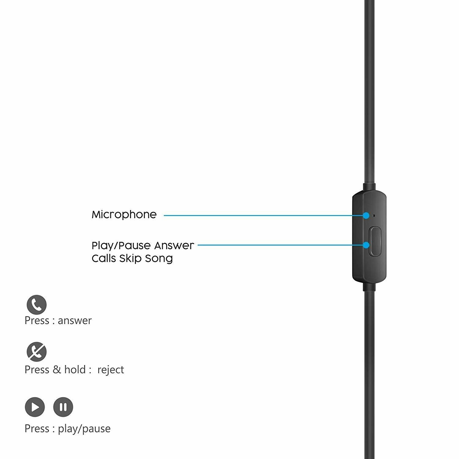 Sound One 616 Earphones with Mic Black Sound One 616 Earphones with Mic Black