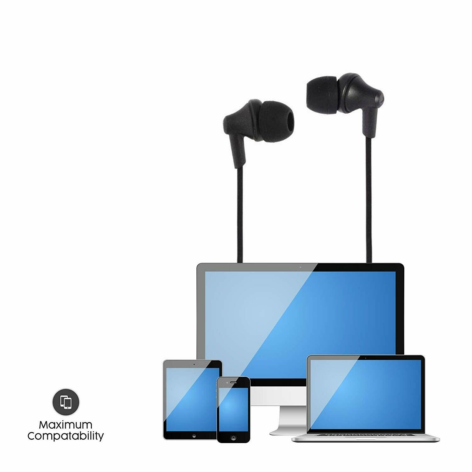 Sound One 616 Earphones with Mic Black Sound One 616 Earphones with Mic Black