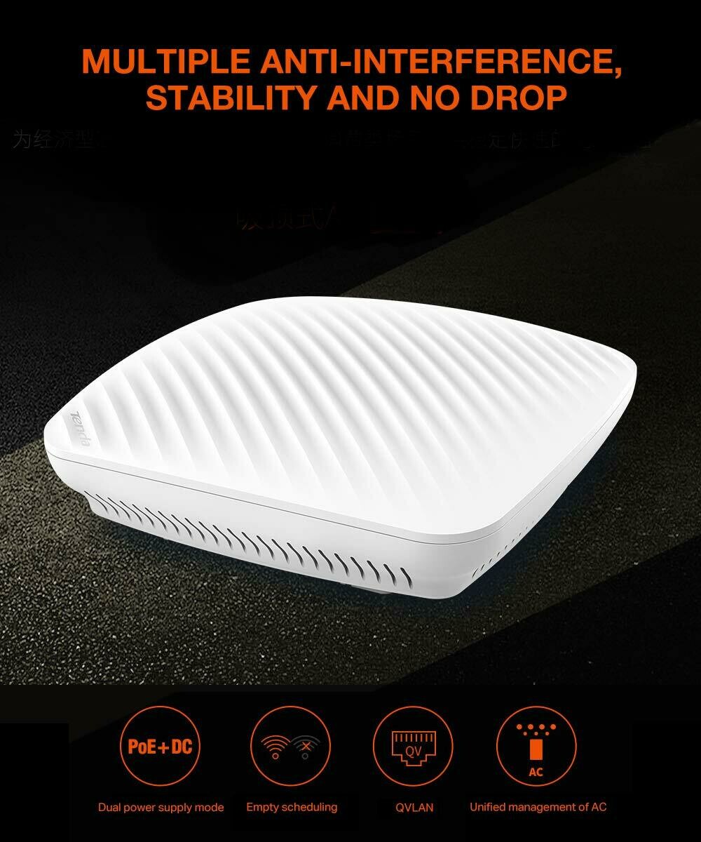 Tenda i9 Wireless 300Mbps Ceiling Mountable Access Point up to 25 Users
