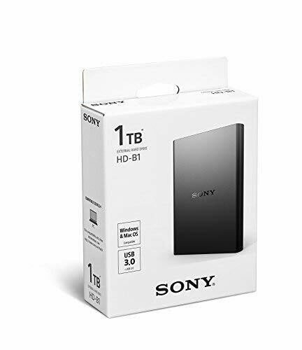 Sony 1TB External Slim Hard Drive, HD-B1/BC2