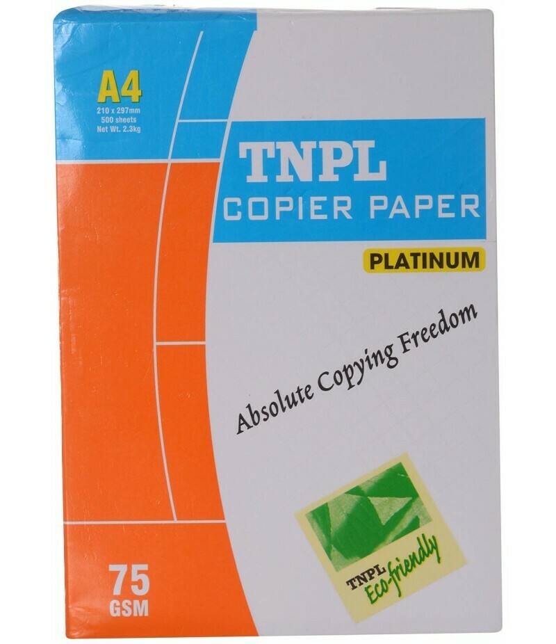 TNPL Copier Paper - A4, 500 Sheets, 75 GSM, 1 Ream