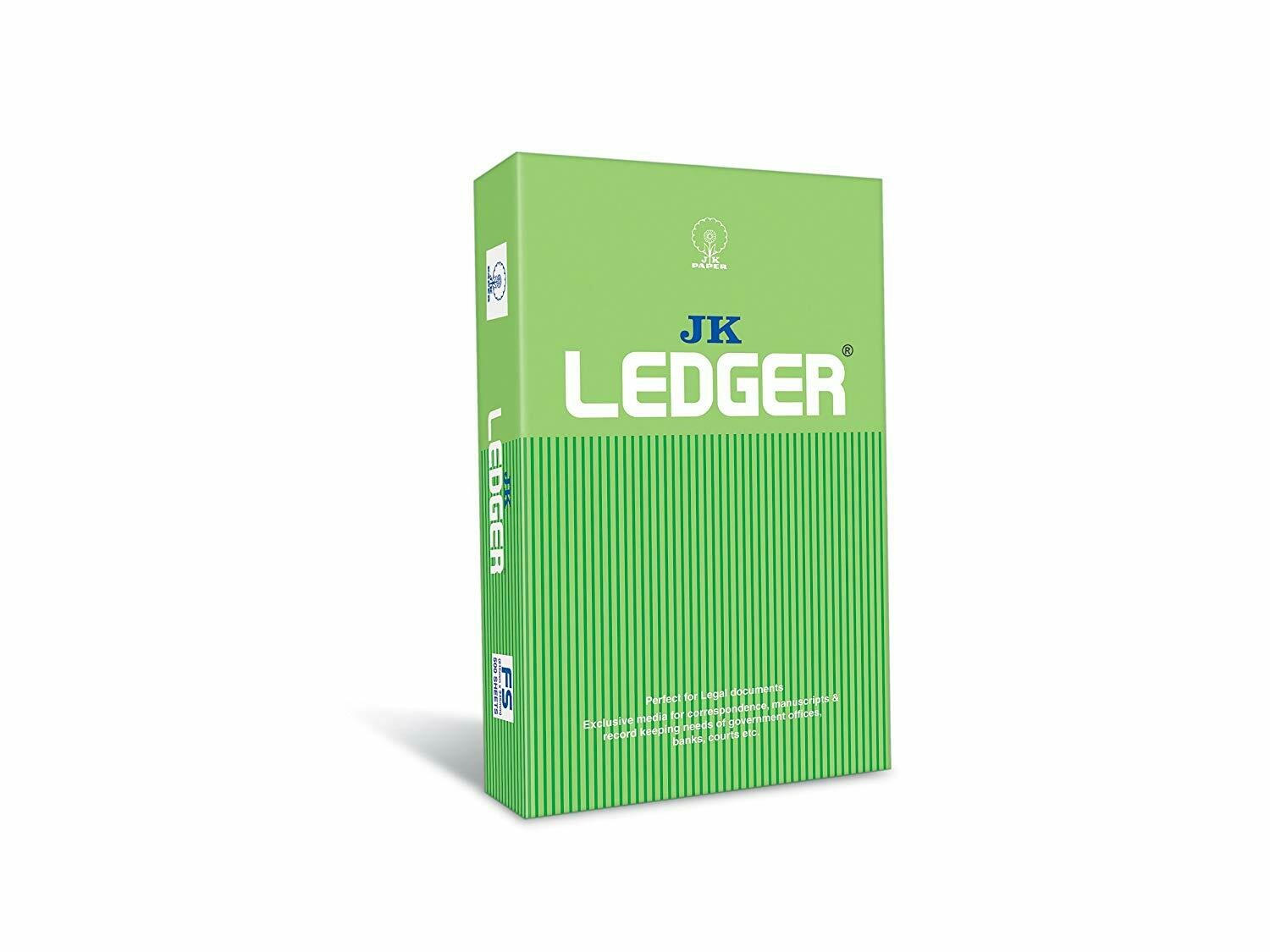 JK Ledger Paper - FS, 500 Sheets, 80 GSM, 1 Ream