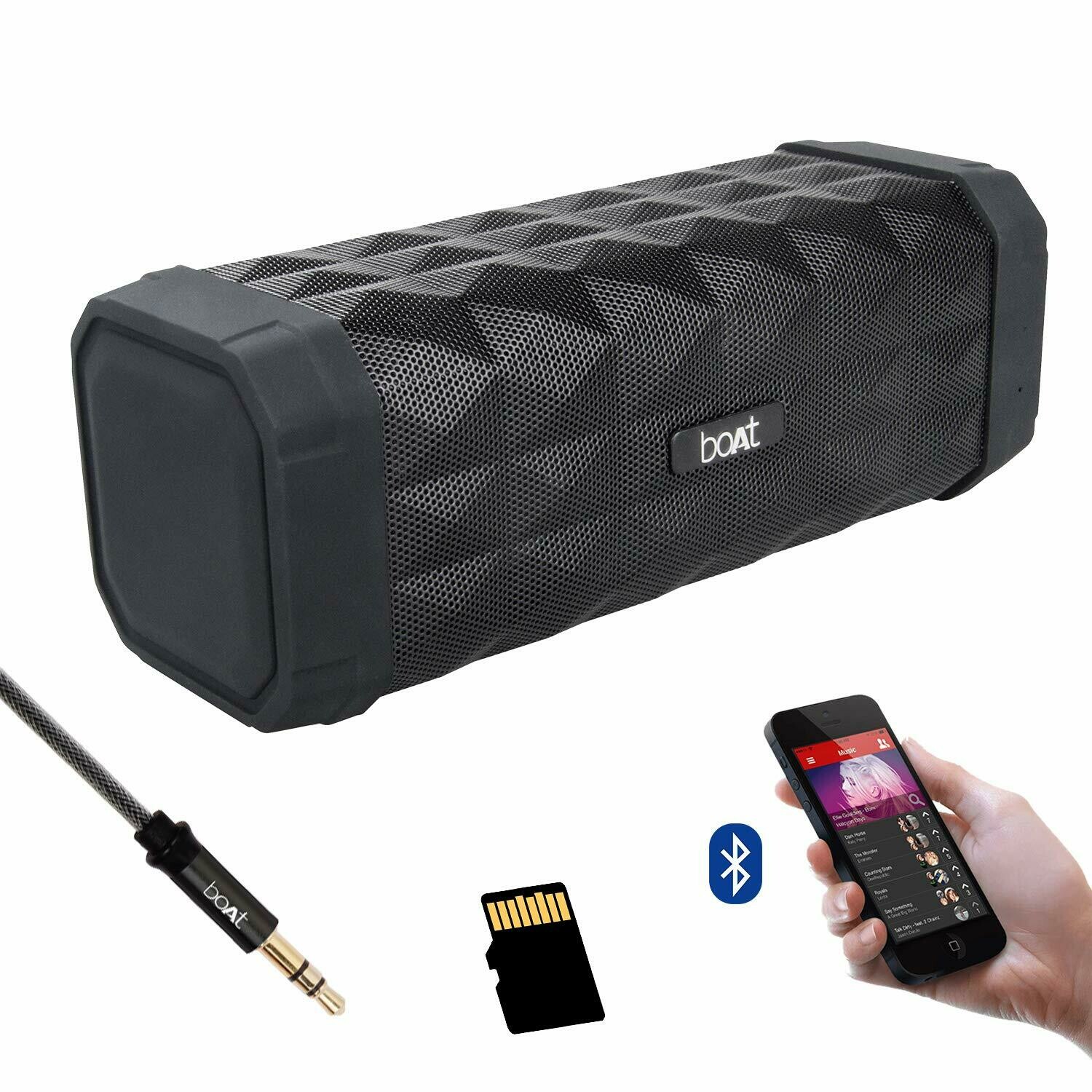 BOAT Stone 650 Wireless Bluetooth Speaker, Black BOAT Stone 650 Wireless Bluetooth Speaker, Black