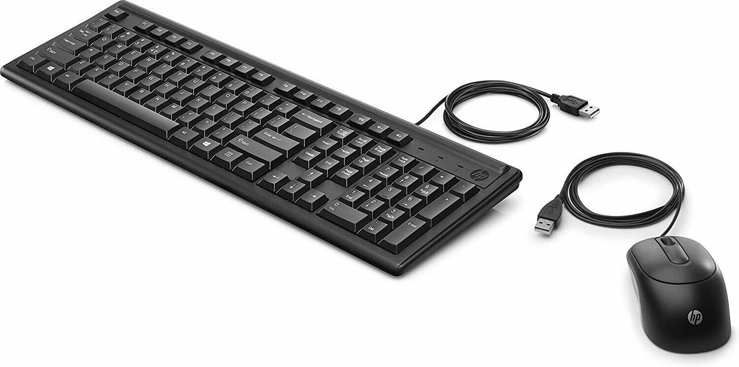 HP 160 Wired Keyboard Mouse Combo