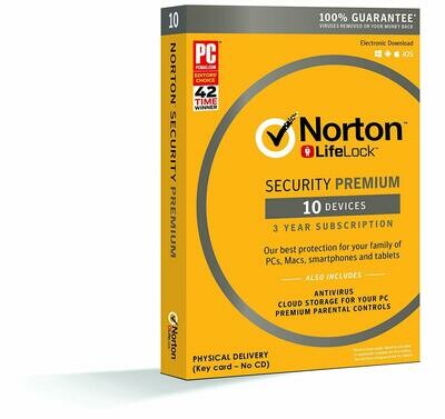 Norton Security Premium, 10 Devices, 36 months Norton Security Premium, 10 Devices, 36 months