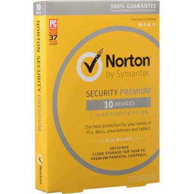 Norton Security Premium, 10 Devices, 12 months