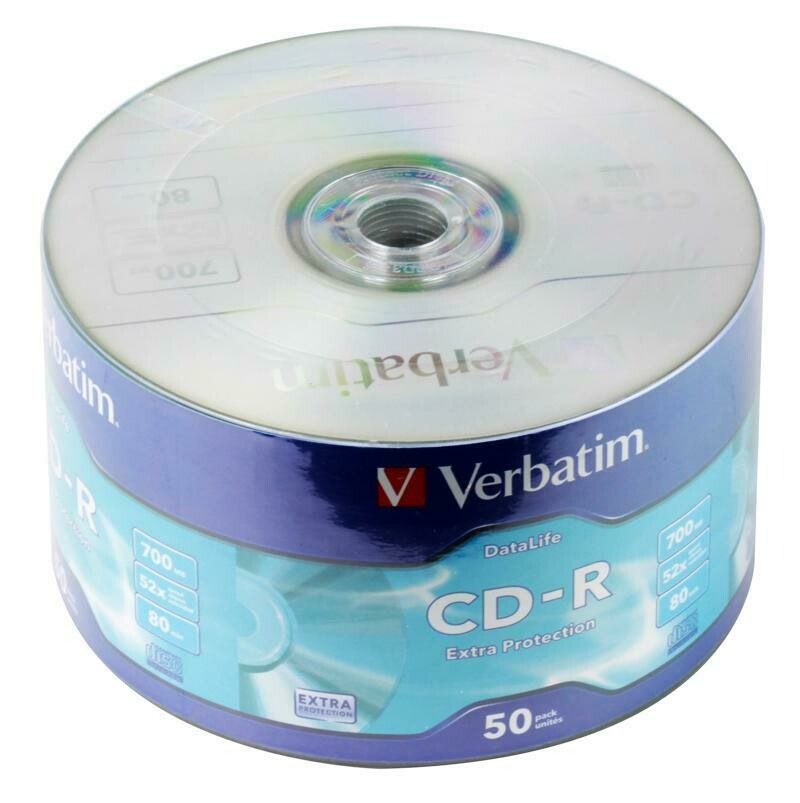 Verbatim CD-R Extra Protection, Pack of 50-disk Verbatim CD-R Extra Protection, Pack of 50-disk