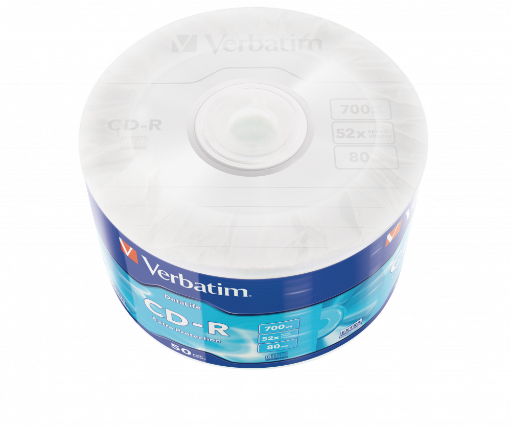 Verbatim CD-R Extra Protection, Pack of 50-disk Verbatim CD-R Extra Protection, Pack of 50-disk