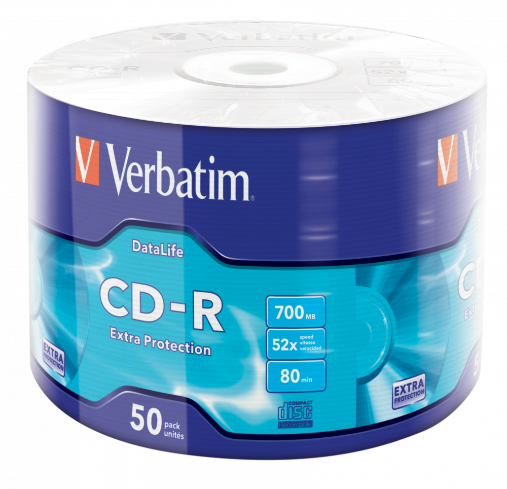 Verbatim CD-R Extra Protection, Pack of 50-disk