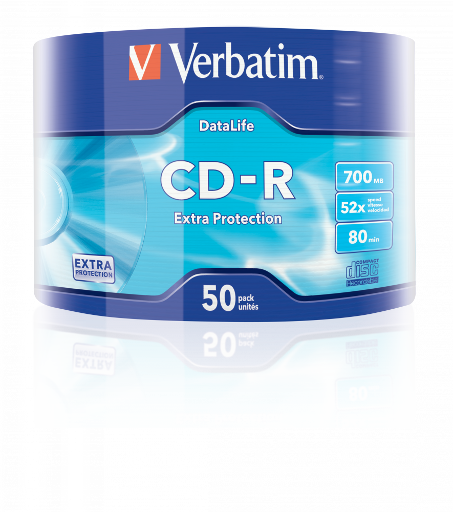 Verbatim CD-R Extra Protection, Pack of 50-disk Verbatim CD-R Extra Protection, Pack of 50-disk