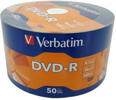 Verbatim DVD-R 16x 4.7GB, 120min, Pack of 50-disk