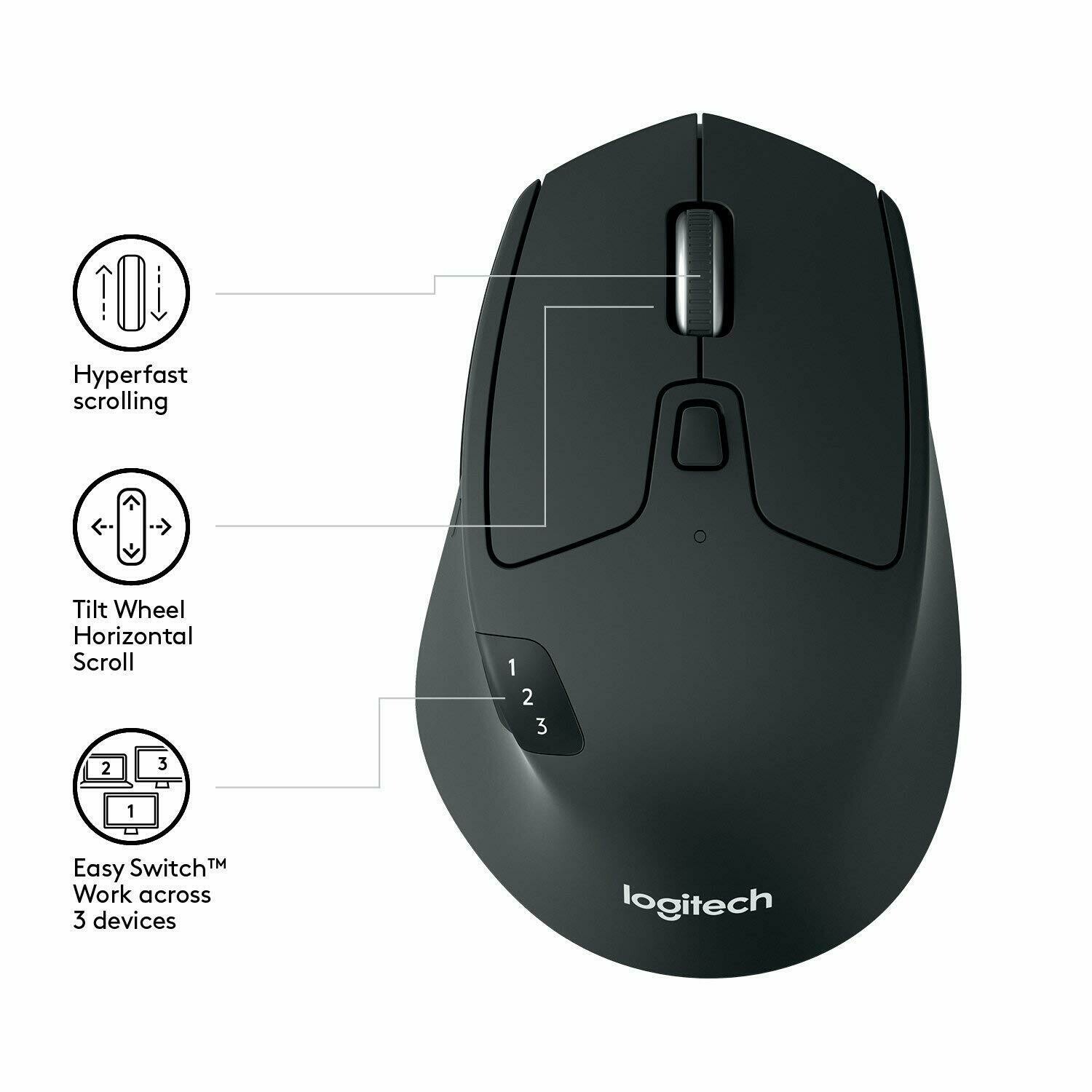 Logitech M720 Triathlon Multi-Device Wireless Mouse