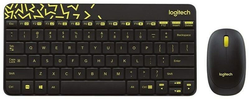 Logitech MK240 Wireless Keyboard Mouse, Yellow - Rs.1314