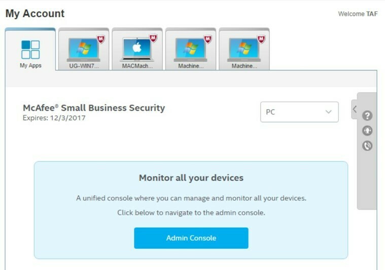 5 Device, 1 Year, McAfee Small Business Security 5 Device, 1 Year, McAfee Small Business Security